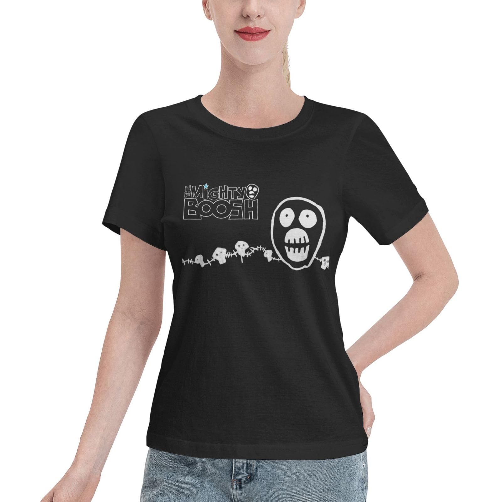 Grdbzzxgo Women's M-8 ' British Comedy Troupe Stylish Short-Sleeved Shirts Simple And Durable Tops Practical And Versatile Shirts Black S
