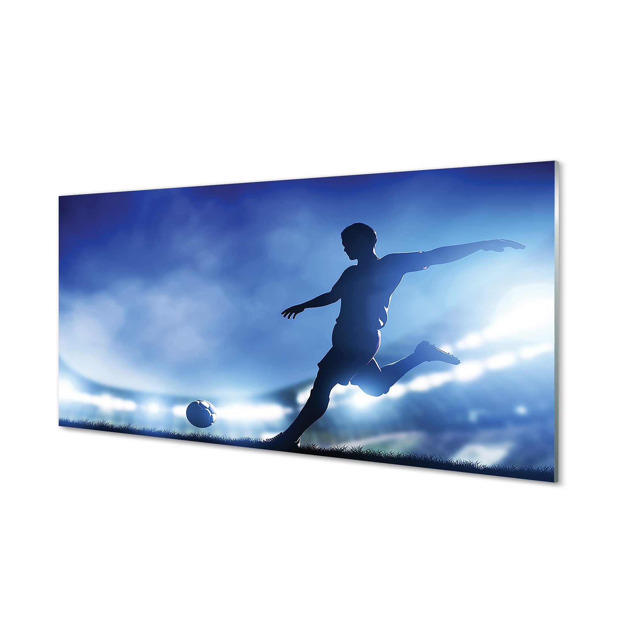 Dosseret en Verre Trempé Football Lumineux pour Cuisine Moderne