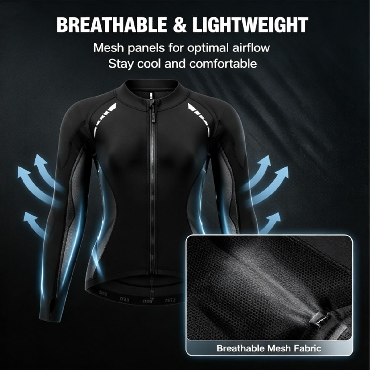 Completo Giacca e Pantaloni da Moto in Mesh Traspirante per Donna con Protezioni Certificate CE, Abbigliamento Protettivo Anti-Impatto per la Guida Estiva(Size:M,Color:Nero)