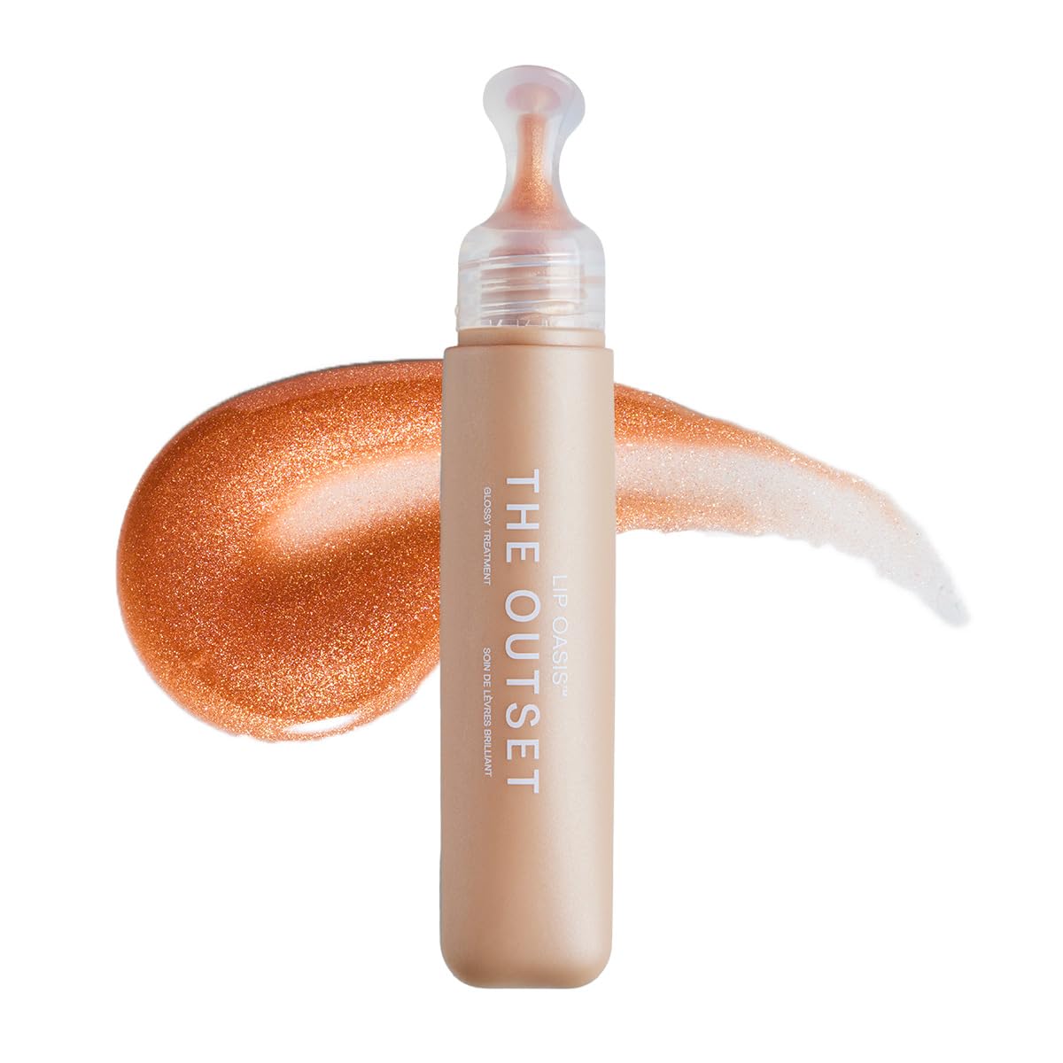 The Outset Lip Oasis Hydrating Lip Balm, Glossy Moisturizing Lip Treatment for Dry, Sensitive Lips, Clean, Vegan & Gluten-Free, Skinny Dip, 0.3 oz