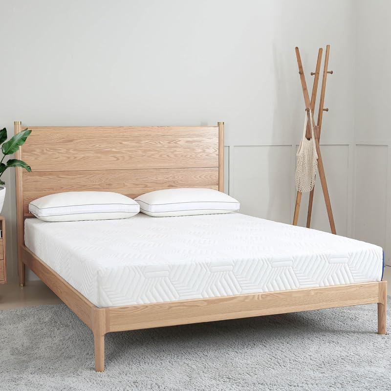 Colchón individual de espuma viscoelástica de gel de 10 pulgadas, colchón de cama individual, alivio de presión y enfriamiento, colchón de firmeza