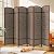 JOSTYLE Room Divider 6ft. Tall Extra Wide Privacy Screen, Folding Privacy Screens with Diamond Double-Weave Room dividers and Freestanding Room Dividers Privacy Screens(Brown, 6-Panel)