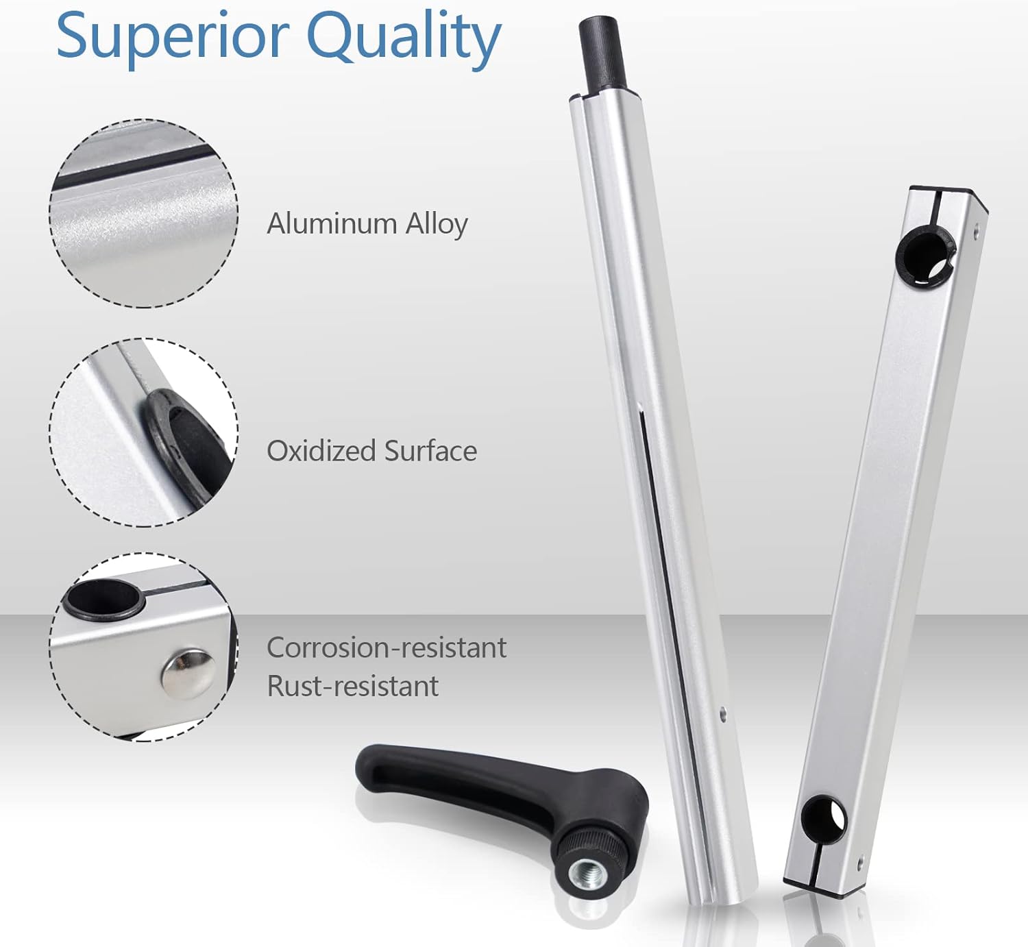 Removable Table Leg 360 Degree Rotation Laptop Detachable Height Adjustable Aluminum Alloy Bracket Compatible with RV Yachts Caravan Motorhome