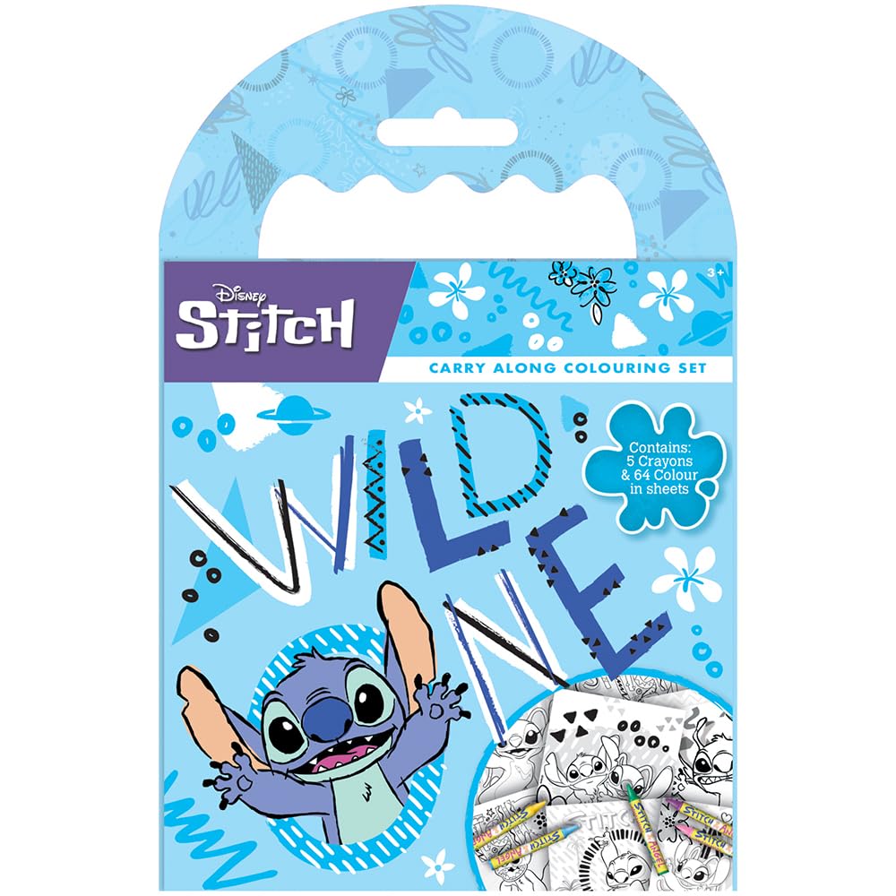Disney Stitch Carry Along Colouring Set NEW