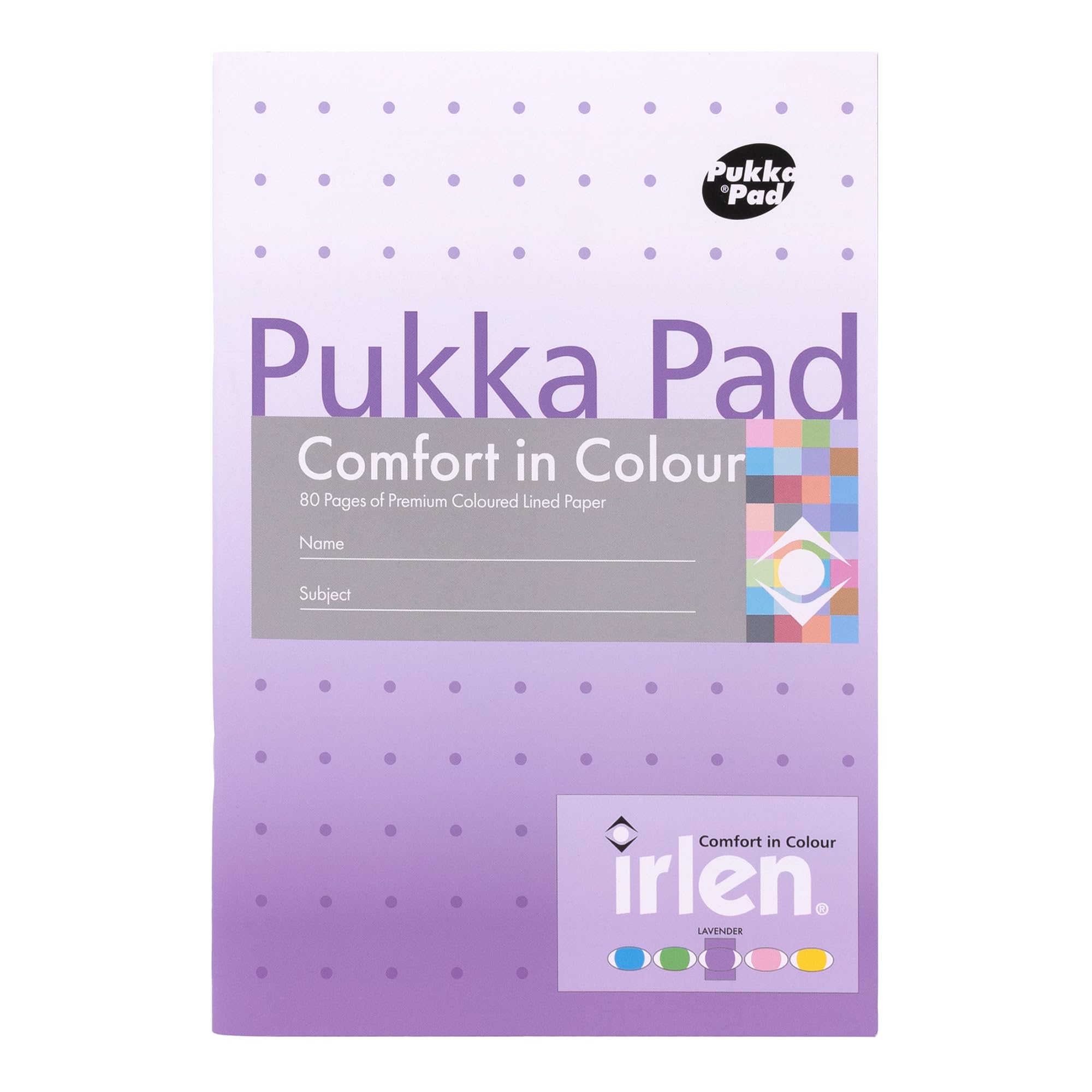 Pukka Pad Irlen A5 Exercise Book, Pack of 5 Staple Bound Notebooks with 80 Pages, 40 Sheets of 80GSM Paper