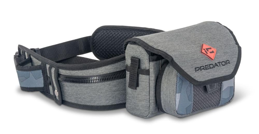 Sänger Top Tackle Systems Iron Claw Sliding System Bag, Angeltasche aus Polyester 400D, 24 x 11 x 16 cm, Schwarz, mit Quick-Lock Hakensystem, 2 Vario Boxen, Hüfttasche für Raubfischangeln