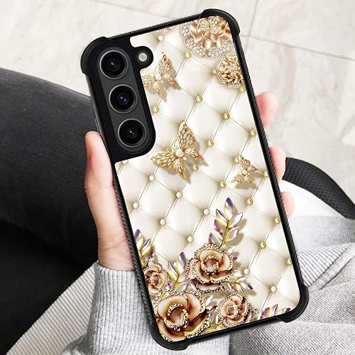 Miniatura 18 de Funda para Samsung Galaxy S23 Plus, protección de grado militar, esquinas a prueba de golpes, funda antiarañazos para Samsung Galaxy S23 Plus, flor