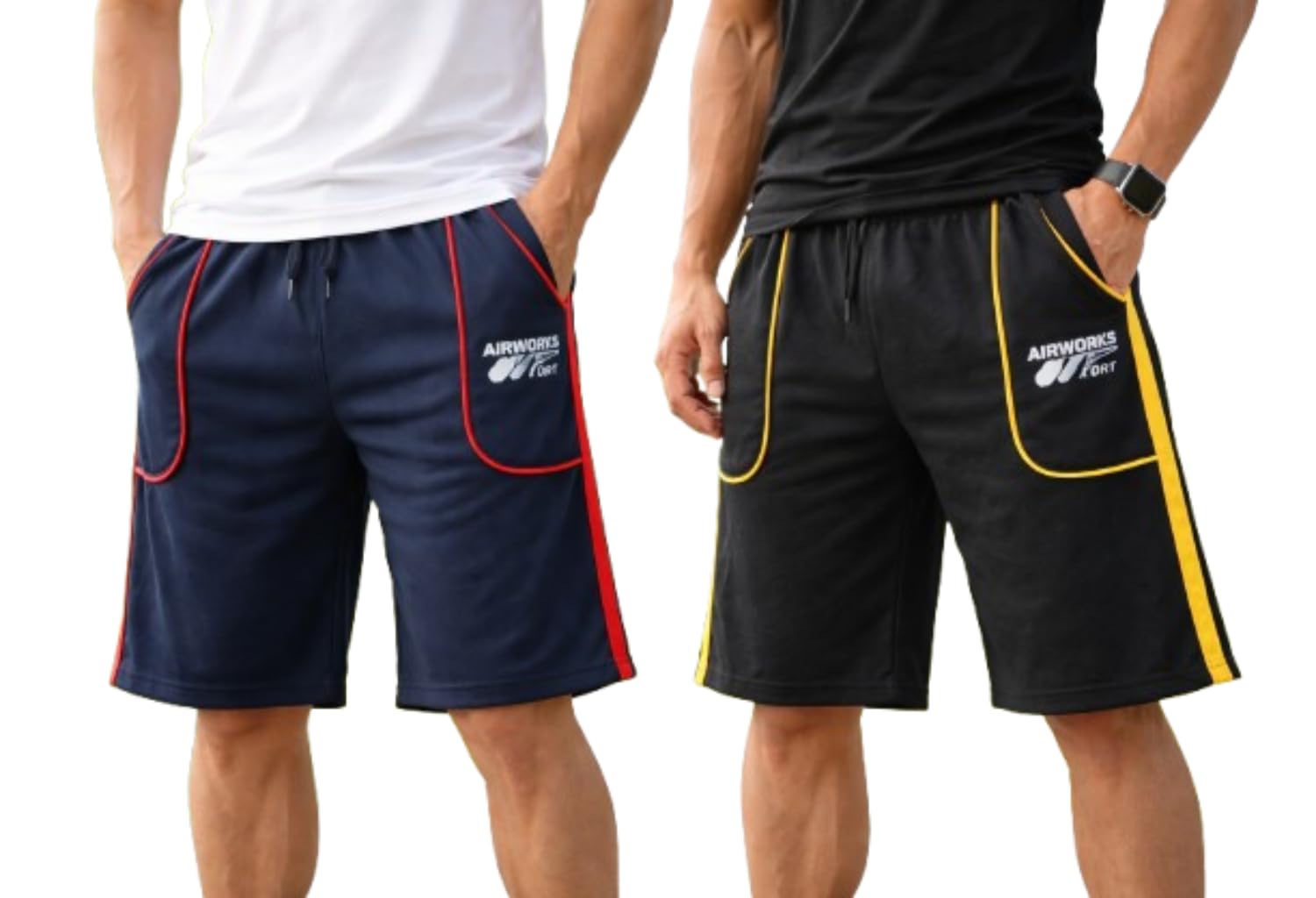 Cotton Shorts for Men, Breathable, Quick Dry, Lightweight Gym Shorts for Men Workout with Pockets Sports Shorts for Man, Pack of 2-image-47