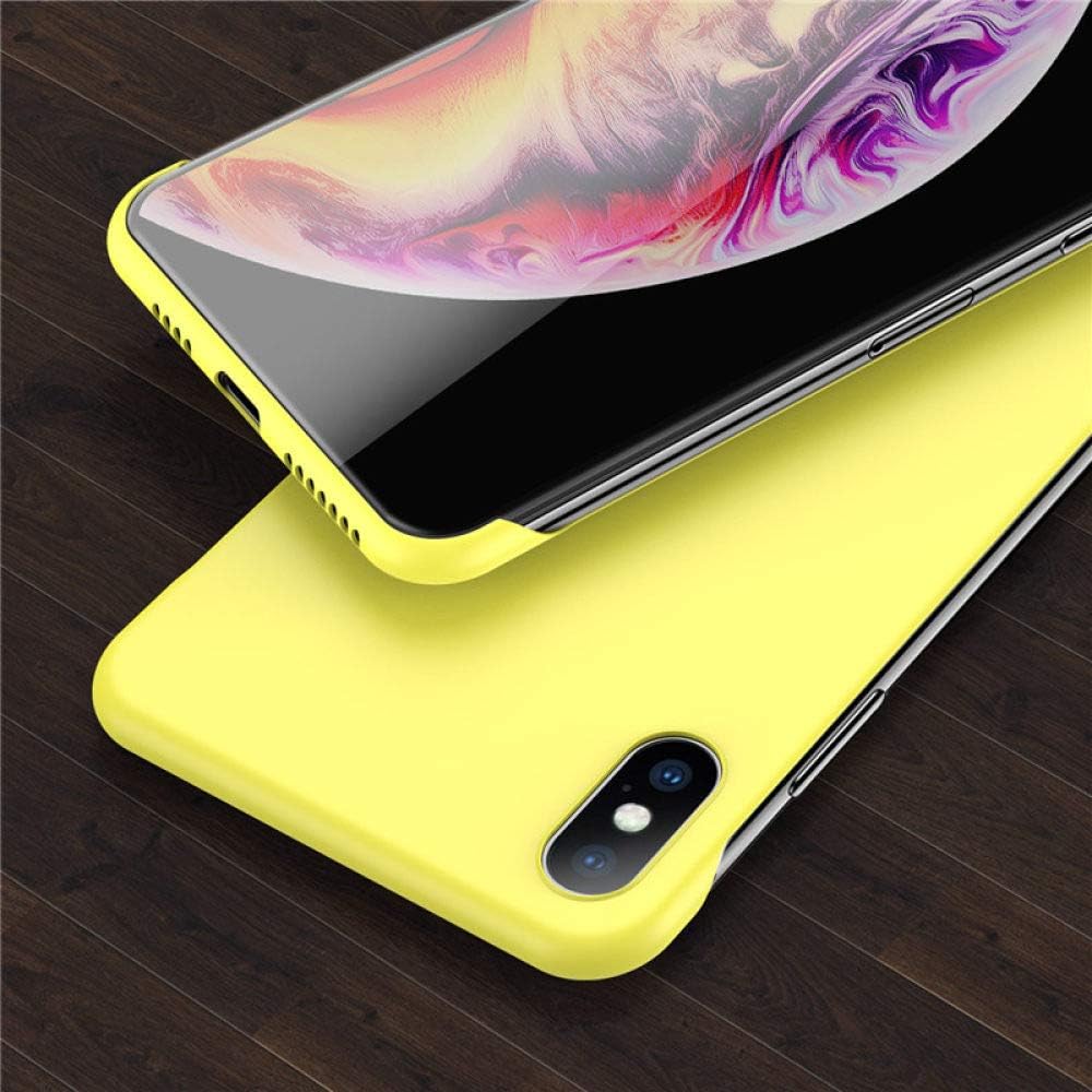 EWUEJNK Apple Phone Case,Yellow For Iphone 11 6 6S 7 8 Plus Xr X Xs 11 Pro Maxfor Scrub Hard Pc Frameless Phone Case Solid Matte Cover Back Borderless, Iphone 7 Plus