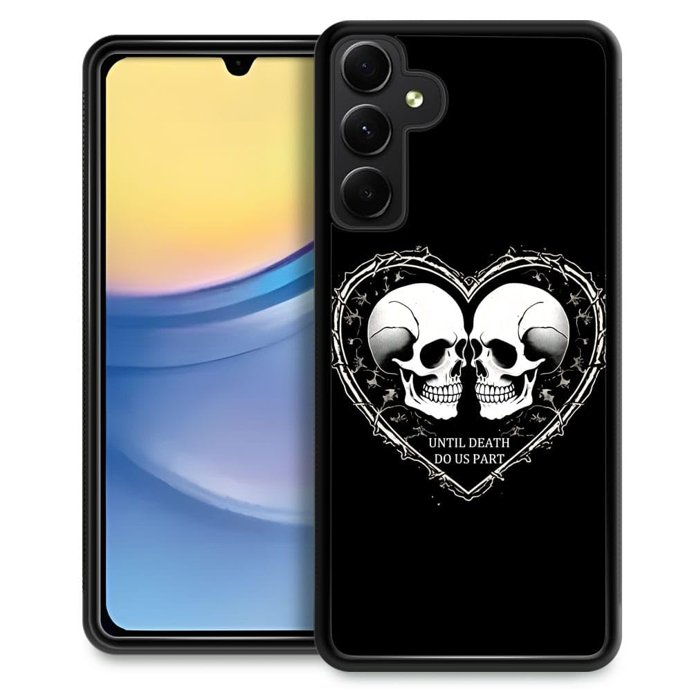 Goodsprout Compatible with Samsung Galaxy A15 Case,Couple Skeleton Love Amazing Pattern Design Shockproof Anti-Scratch Hard PC Back Case for Samsung