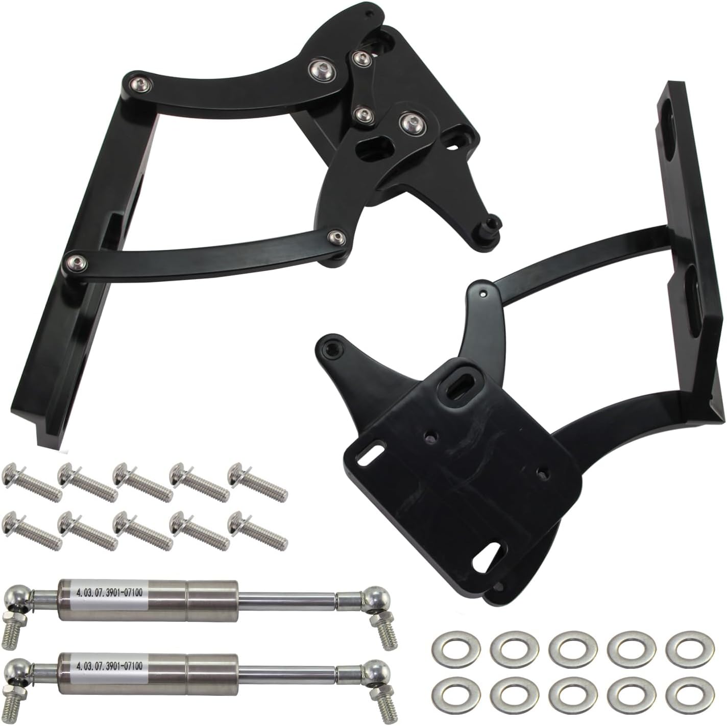 Billet Hood Hinge Kit Pair Left and Right Side for Ford Mustang 1967-1969 Silver