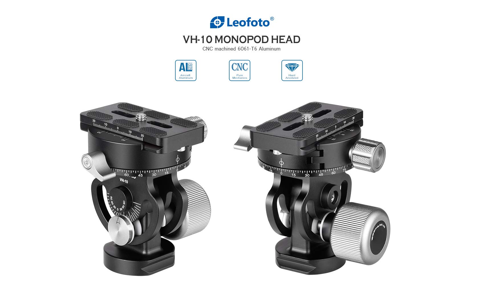 Leofoto VH-10 Tête pour Monopode