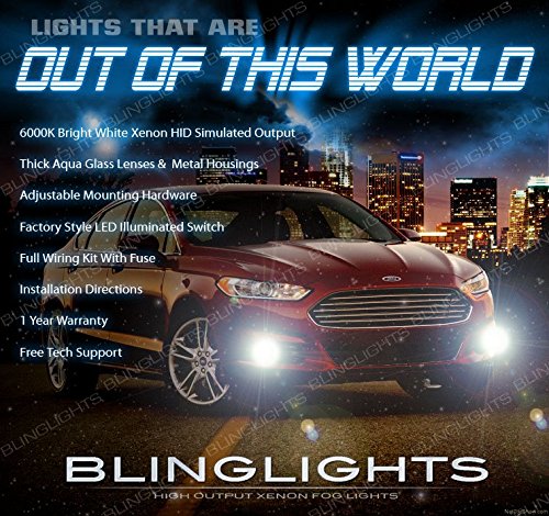 BlingLights Xenon Halogen Fog Lights Kit for 2013 2014 2015 2016 Ford Fusion