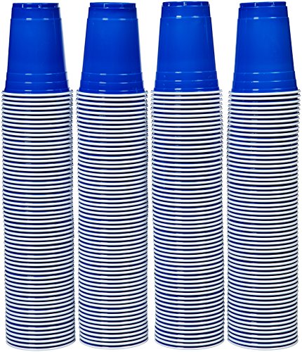 Amazon Basics 16-Ounce Disposable Plastic Cups, Blue - Pack of 240
