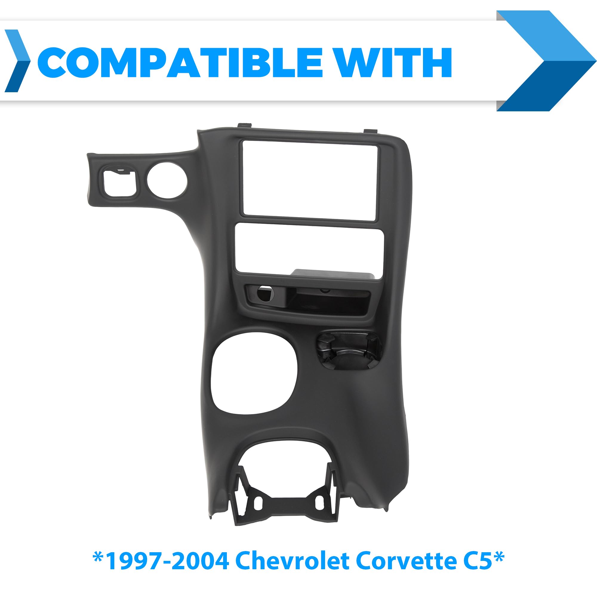 ECOTRIC Doppel-DIN-Stereo-Armaturenbrett-Installationsset für Chevrolet Corvette C5 1997–2004