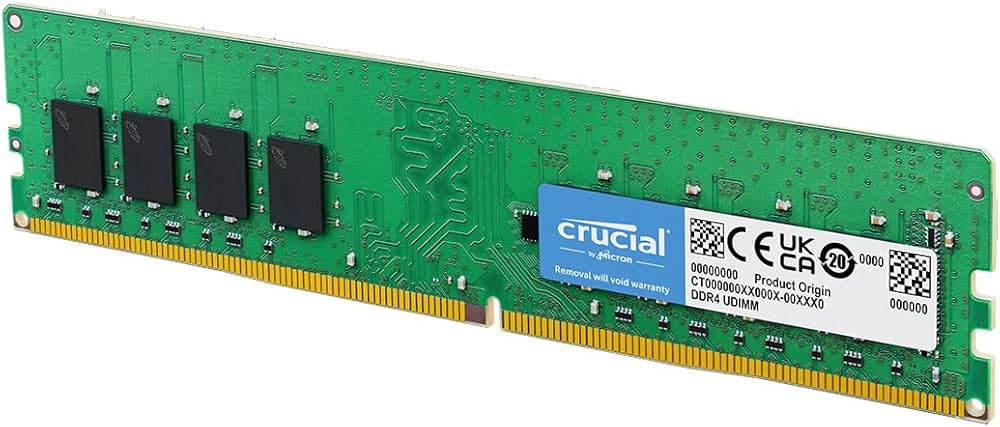 Crucial Single, 4GB (1 x 4GB) DDR4-2666MHz UDIMM 288-Pin CL19 Desktop Memory - View 1
