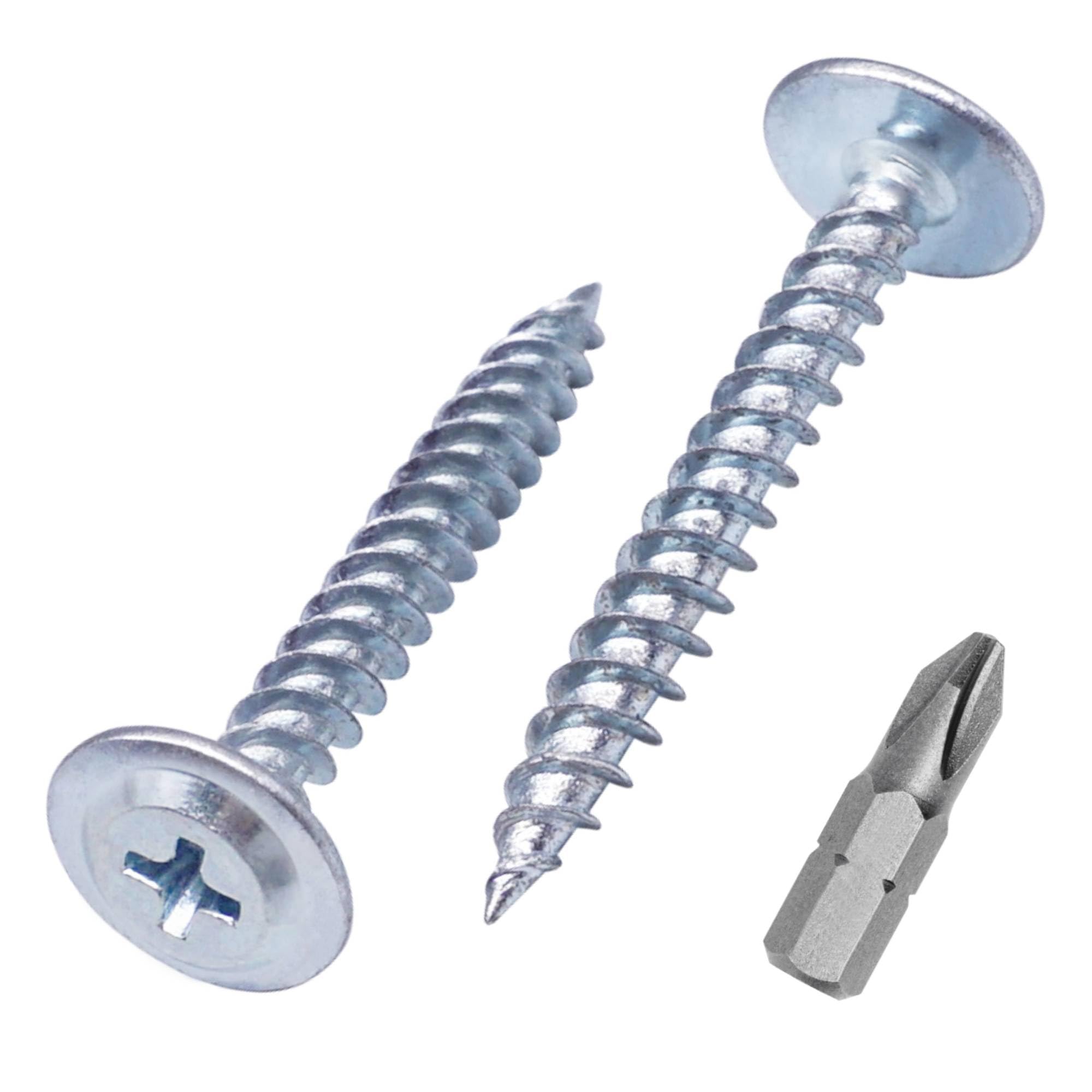 Skir'co (400 Pcs) Zinc Plated Steel Screws 4.2 X 30 Mm, Self Tapping Wood Screws, Metal Screw, Ph Modified Truss Head