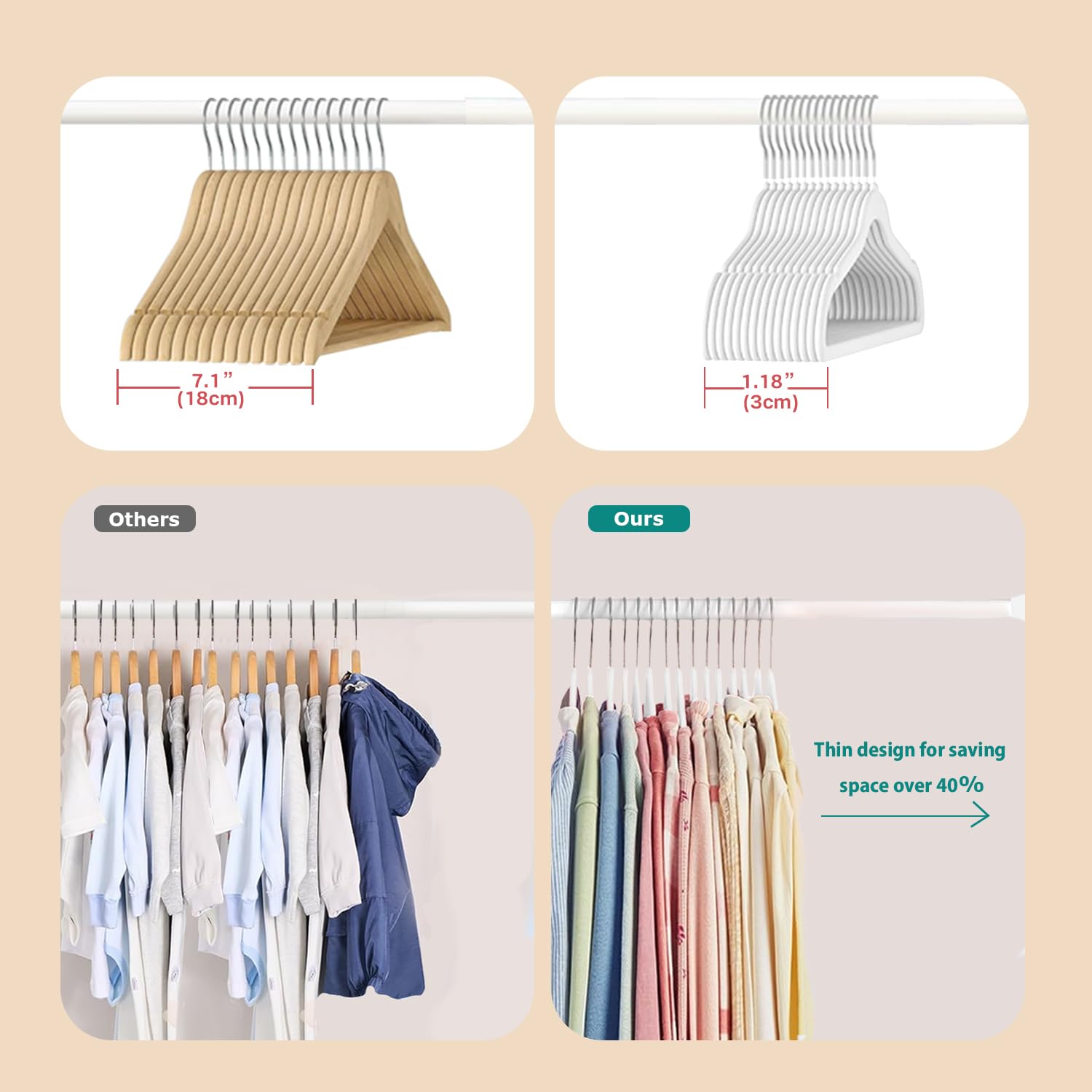 Grucce in velluto per bambini, 35,5 cm, antiscivolo, per camicie, pantaloni, gonne, abiti, giacche, cappotti, confezione da 32 pezzi, bianco
