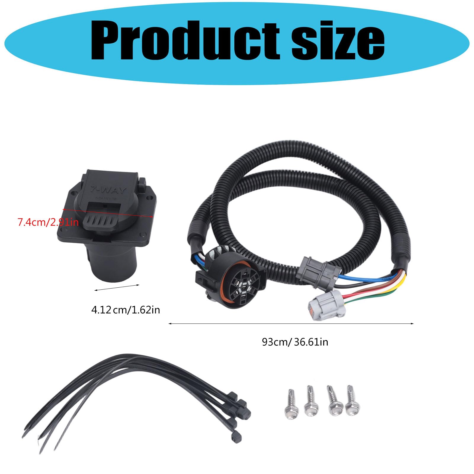 56226 Conector y Cable de cableado de Remolque Integrado de 7, A