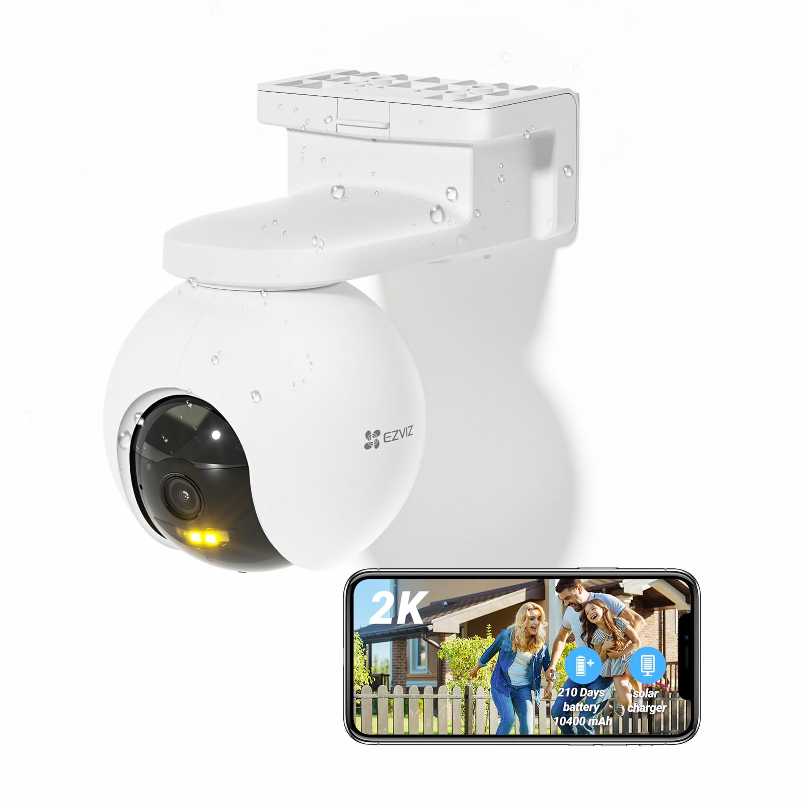 防犯カメラ Smart PTZ Outdoor Solar Battery Camera EZVIZ Security Camera, Wireless PTZ Outdoor Battery/Solar Powered