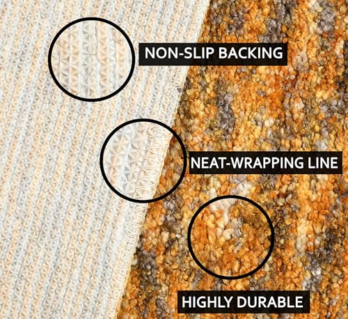 Image of Bathroom Mat Anti Slip Bathmat Bathroom mats Water soak Water Absorbent Mats Shower Anti Skid Bathmats (40x60 CM, 16x24 in, Yellow Mat)