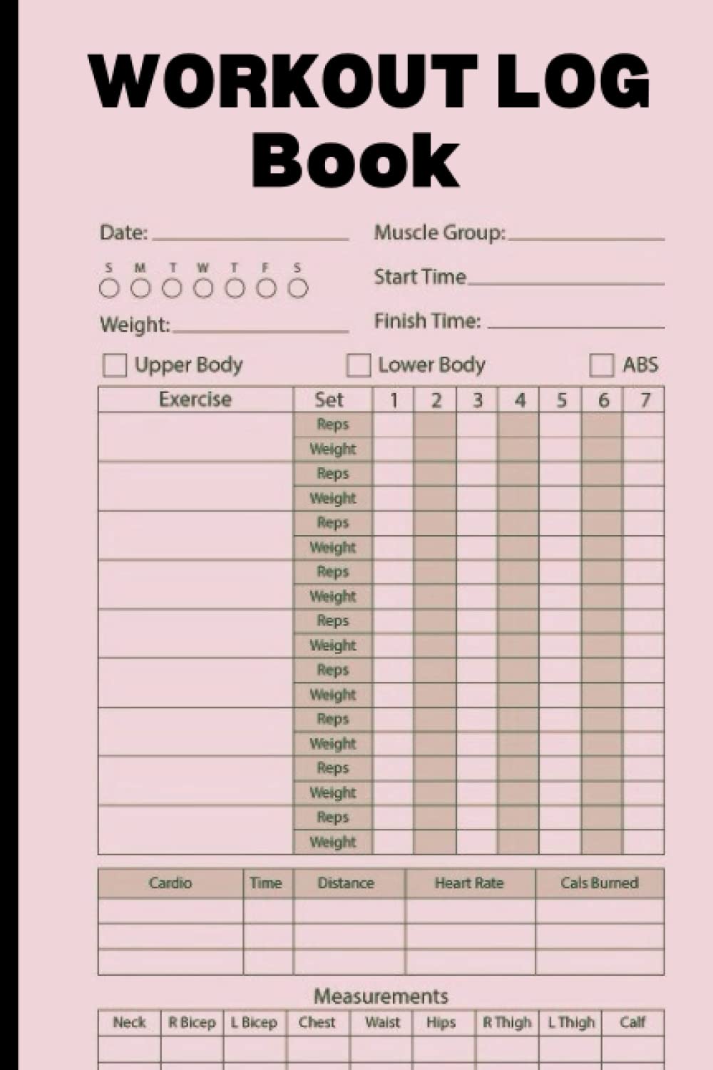 Blank Exercise Log Sheet Printable Simple Workout Log Templates