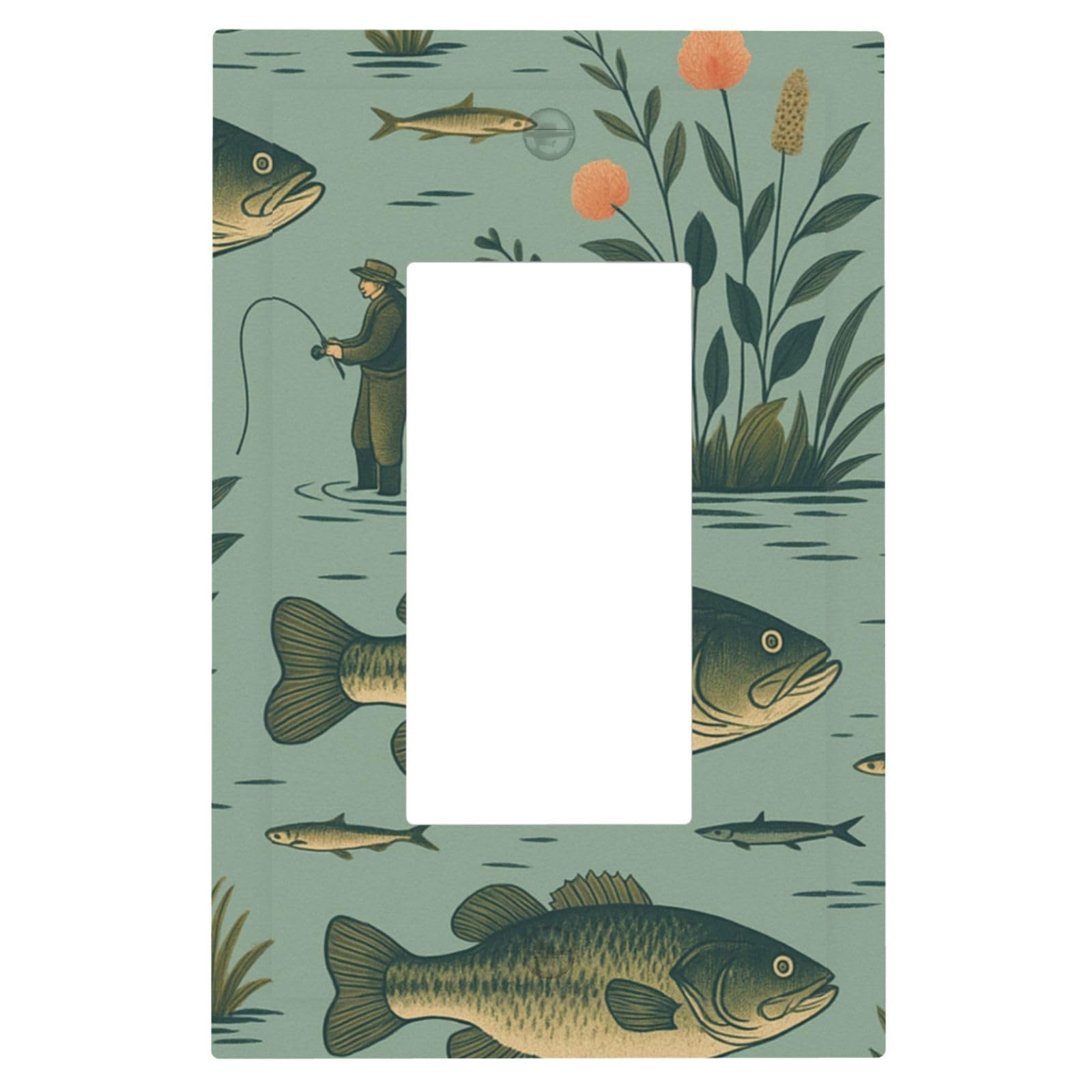 Interrupteur GFCI et plaque murale décorateur Big Fish pour prise USB et variateur
