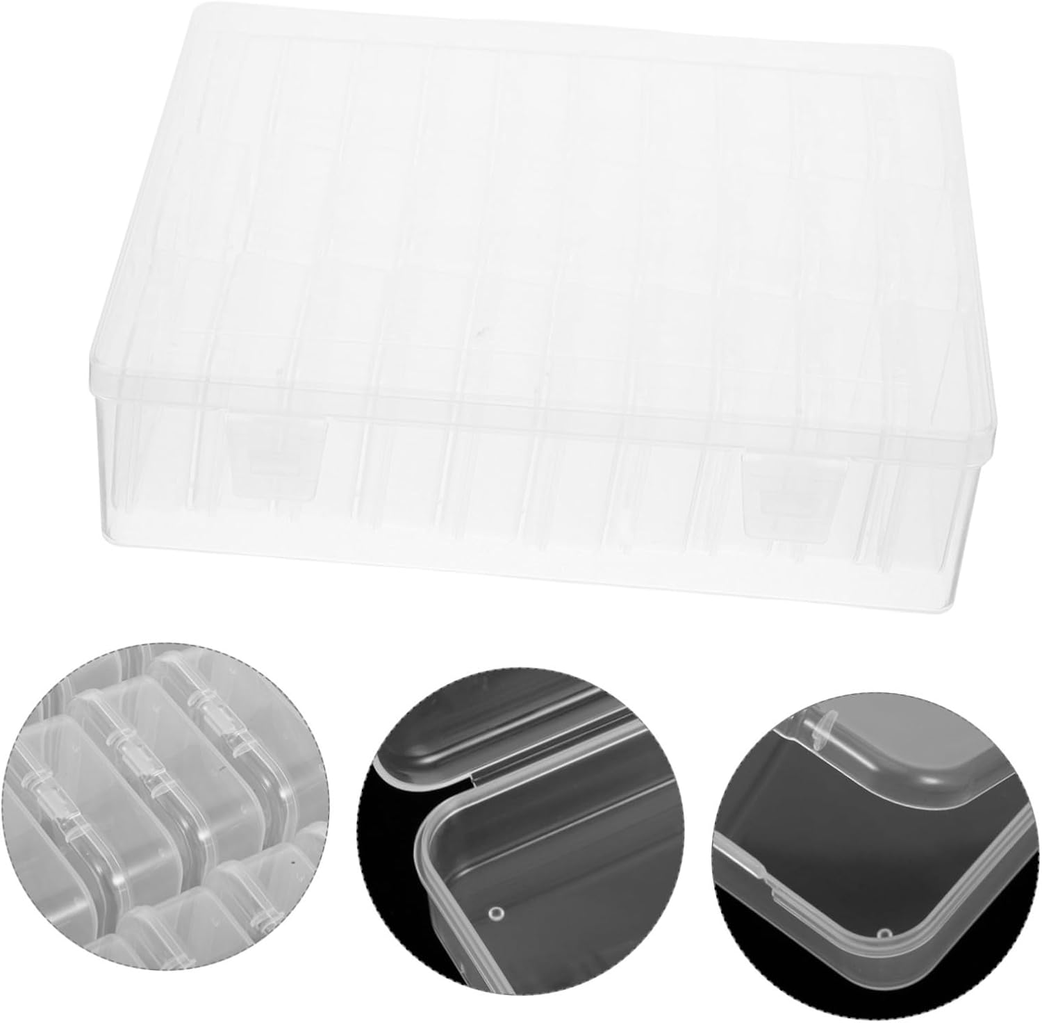 IMIKEYA Versatile Plastic Storage Box for Accessories Organizer Easy Visibility for Craft Supplies Beads Nails