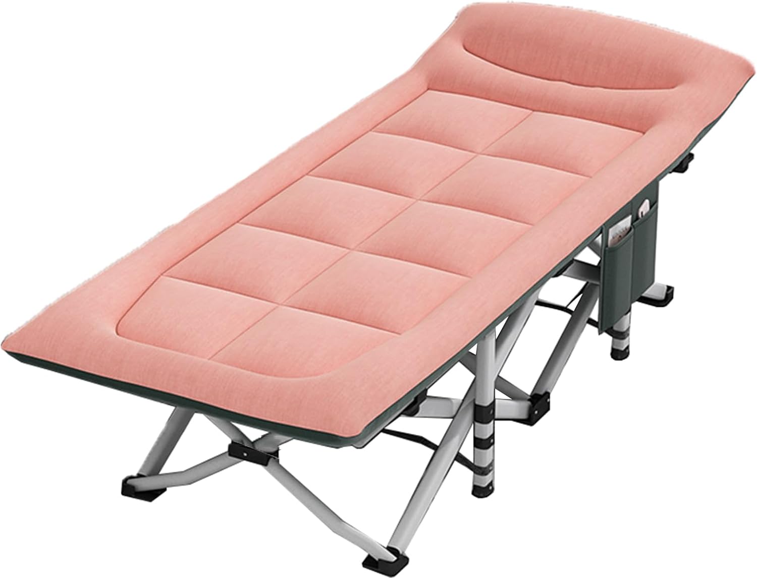 Portable Folding Adult Bed,Camping Cot Folding Camping Cot for Adults, Wide Sturdy Portable Sleeping Cot, Folding Camping Cot with Mattress, Outdoor Portable Lounge Chair Sleeping Cots Be