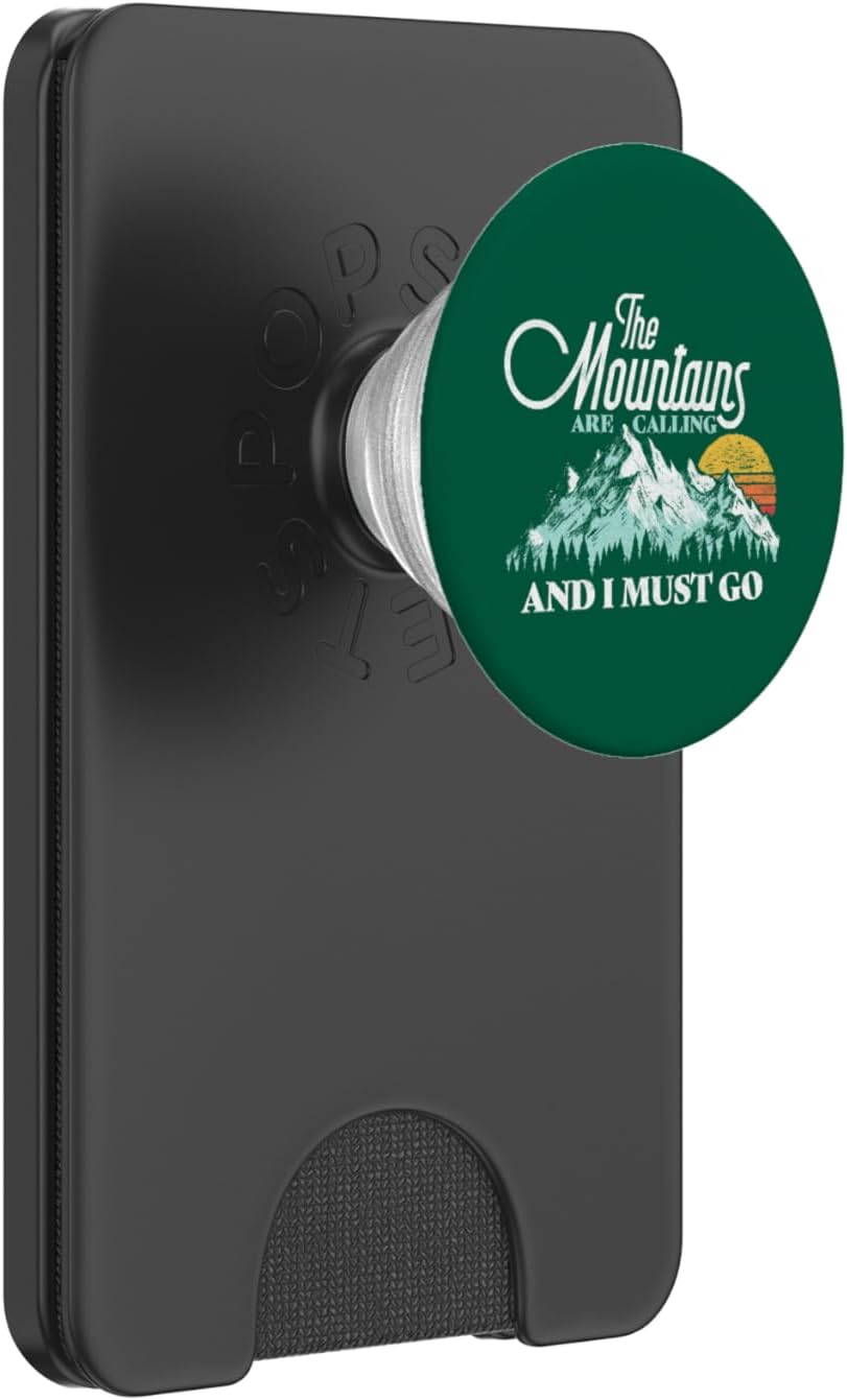 Mountains Are Calling & I Must Go Retro Vintage PopSockets PopWallet for MagSafe