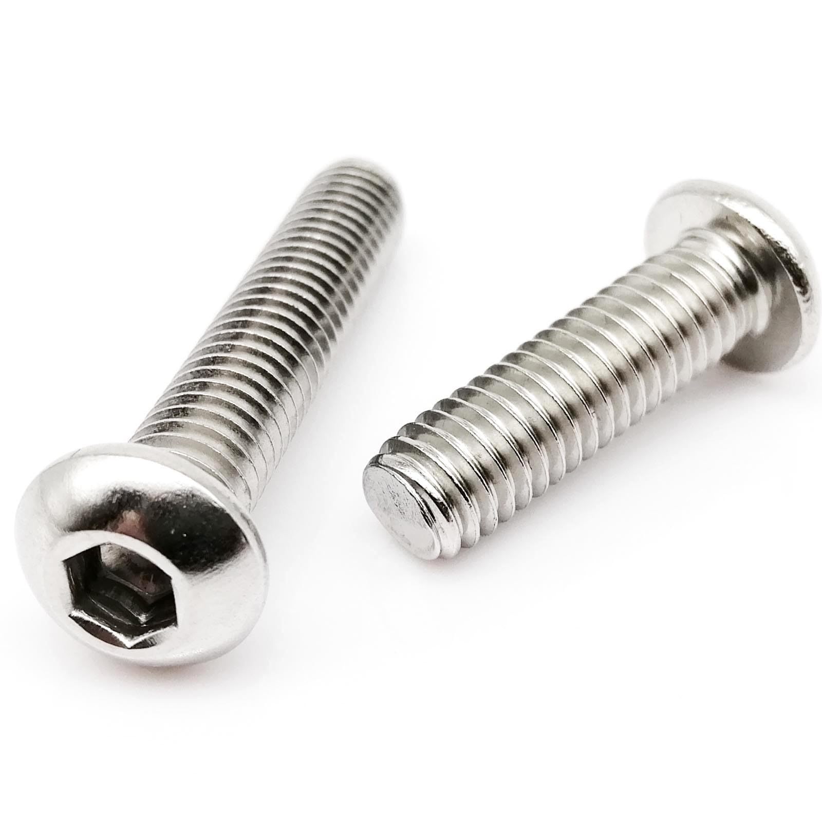 Tornillo autorroscante 5/10/25/50 piezas M1.6 M2 M2.5 M3 M4 M5 M6 M8 304 de acero inoxidable hexagonal hexagonal tornillo de cabeza redonda L = 3-100 mm cubierta de tornillo (60 mm, M8 5 piezas)