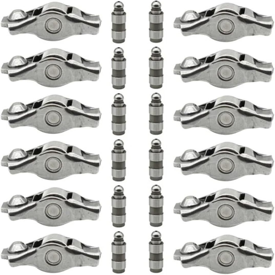 12PCS Rocker Arms And 12PCS Valve Lifters Kit Compatible With Chrysler Compatible With Dodge Compatible With Jeep Compatible With Ram 2011-19 5184296AH 5184332AA