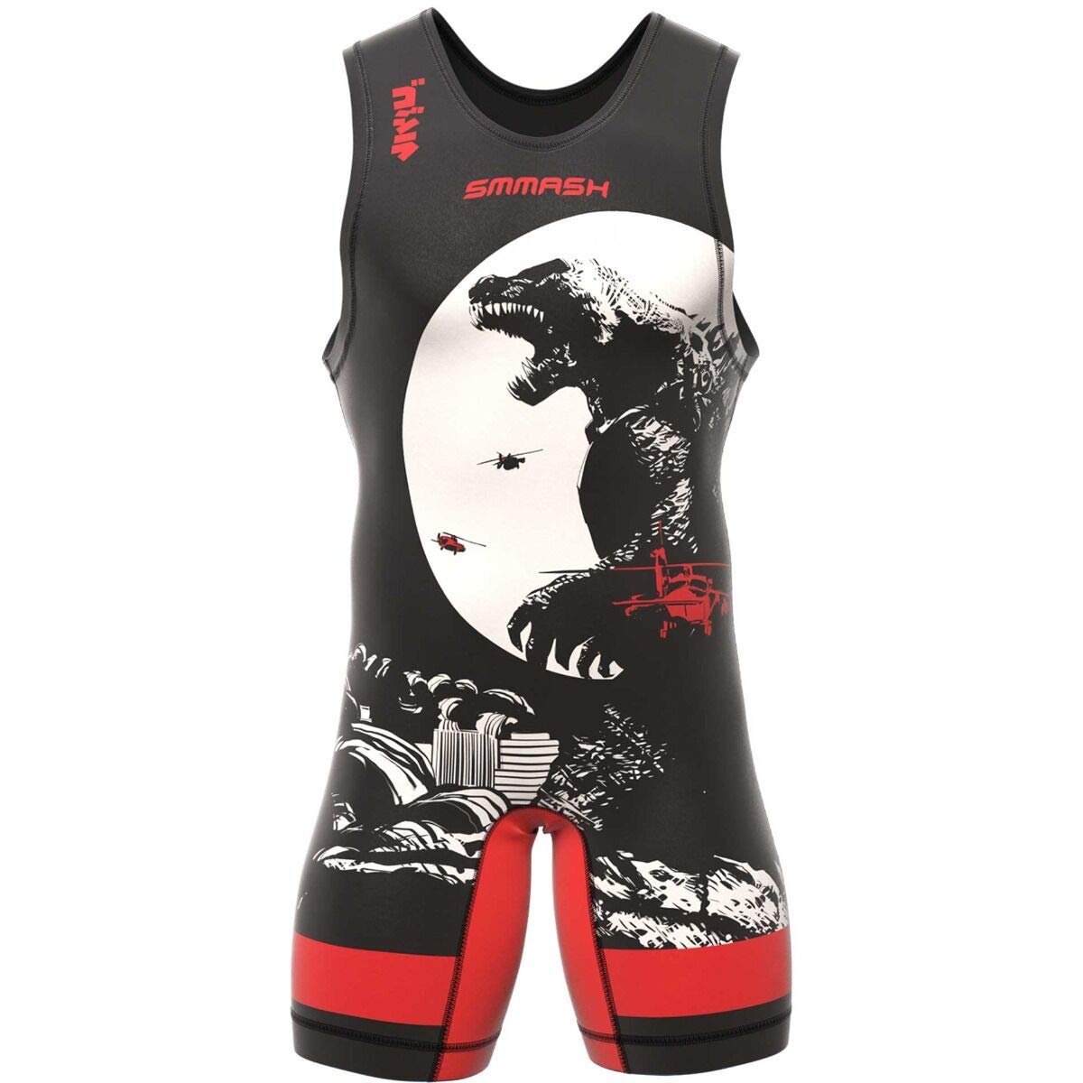 SMMASH Zilla Camiseta de Lucha Libre para Hombres, Traje de Wrestling Transpirable
