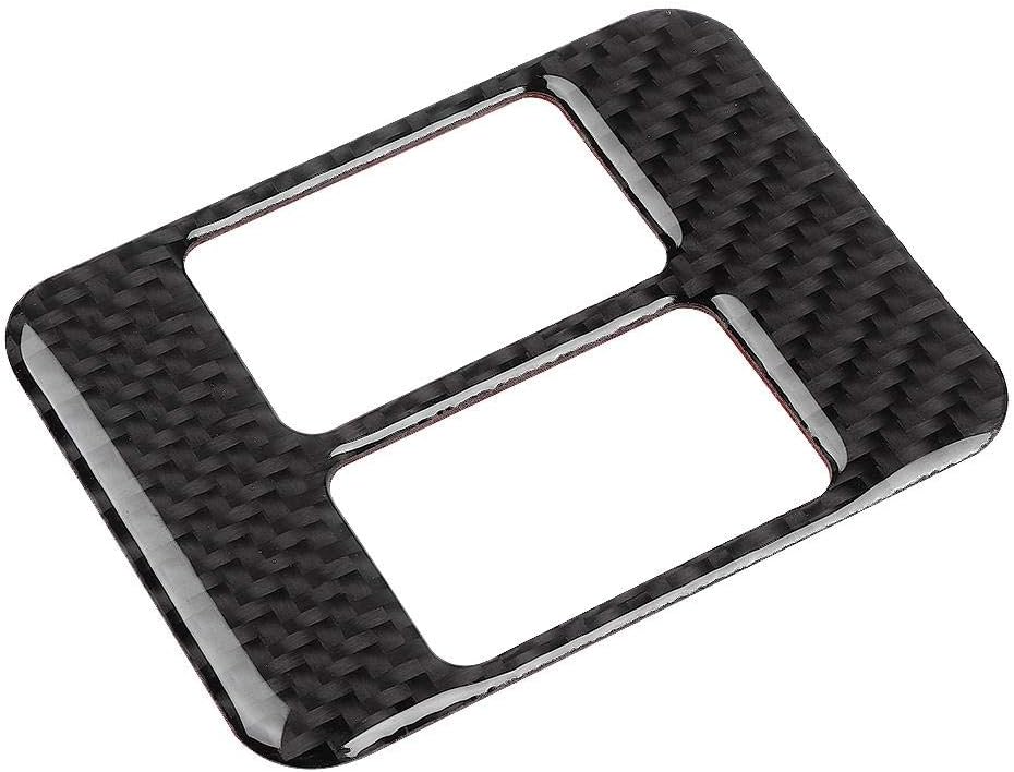 Toyota 86, Heating Button Cover, Qiilu Carbon Fiber Heating Button Cover, Center Console Seat Heating Button Cover Trim For Toyota 86 2013-2017