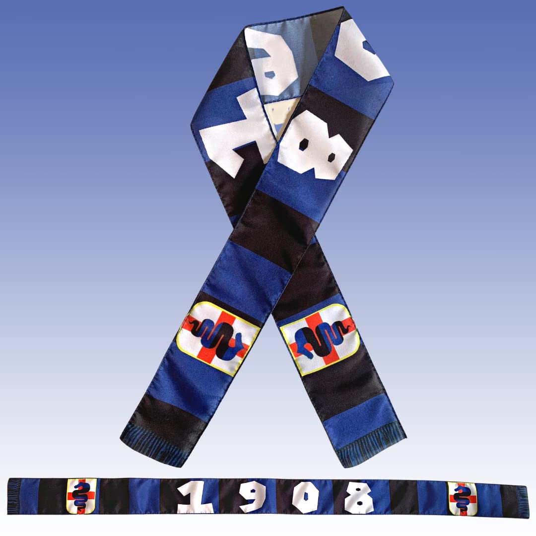 NARAMAKI® Attaches Inter 86 x 6 cm noires bleues – 3 bandes pour Tifo 1908 – Gadgets de football