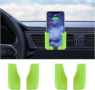 AUCELI Car Phone Holder for Dashboard, 2Pairs Auto Seat Back Multifunctional Sticky Mobile Phone Bracket, Adjustable Width...