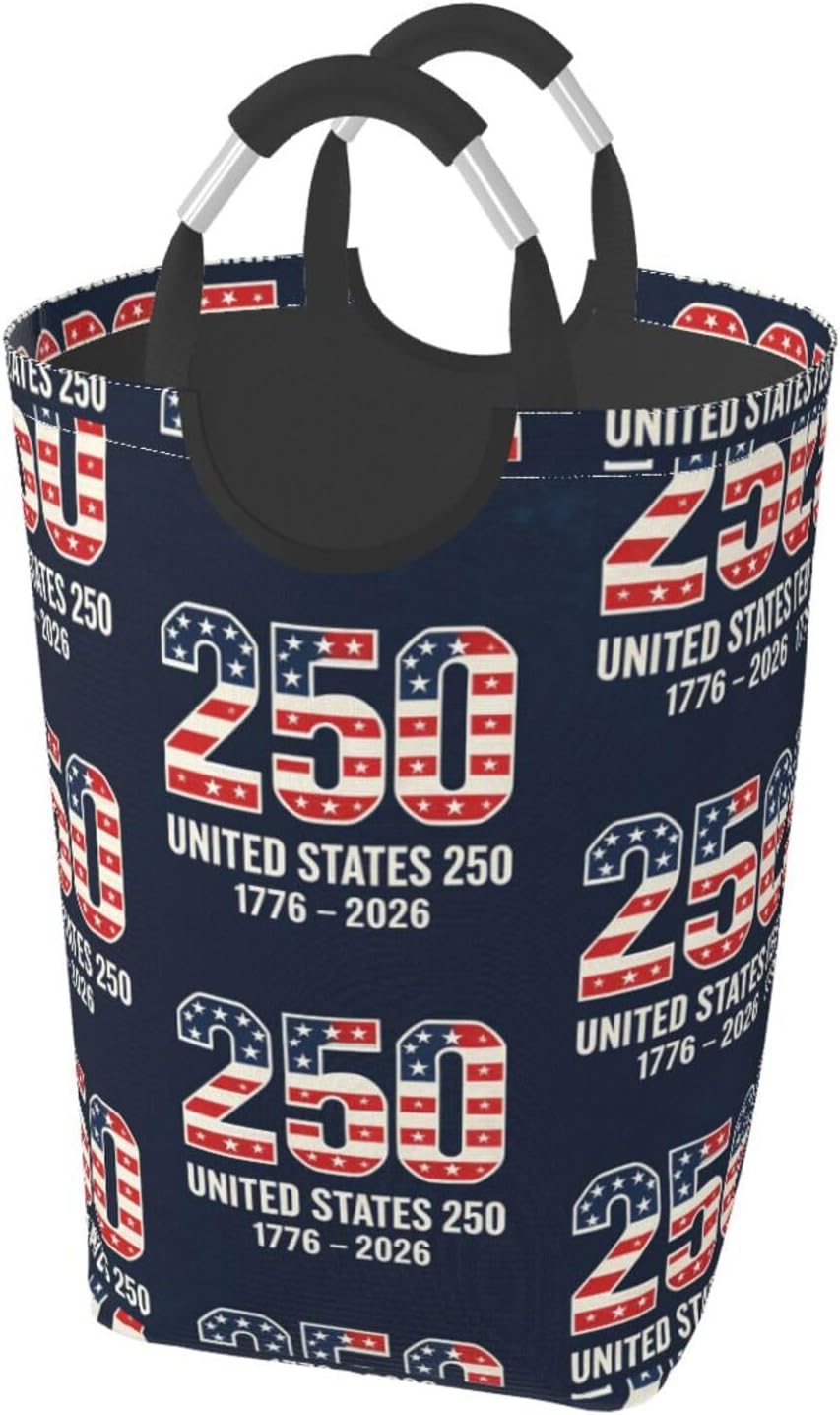Us 250 Foldable Dirty Laundry Bag, Waterproof Oxford Fabric With Pe Board Base, 50l Capacity For Home & Travel