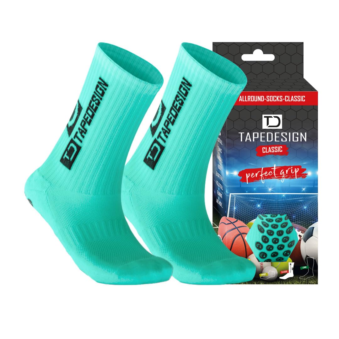 Tapedesign Klassische rutschfeste Fußballsocken (Größe 38-42)