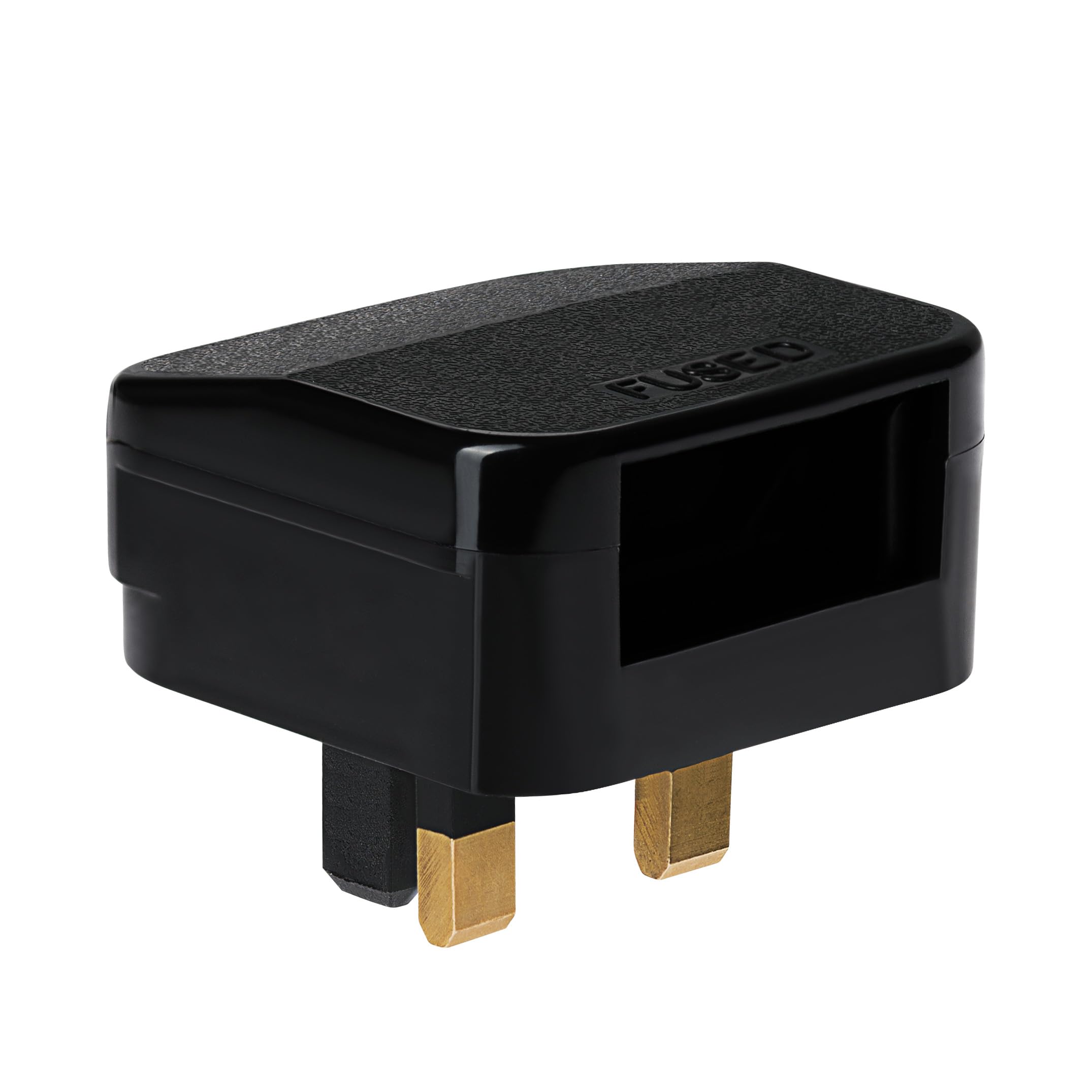 Maplin Euro 2 Pin Plug to UK Mains Plug Converter with 5 Amp Fuse & Screw Cover, Black - Image 2