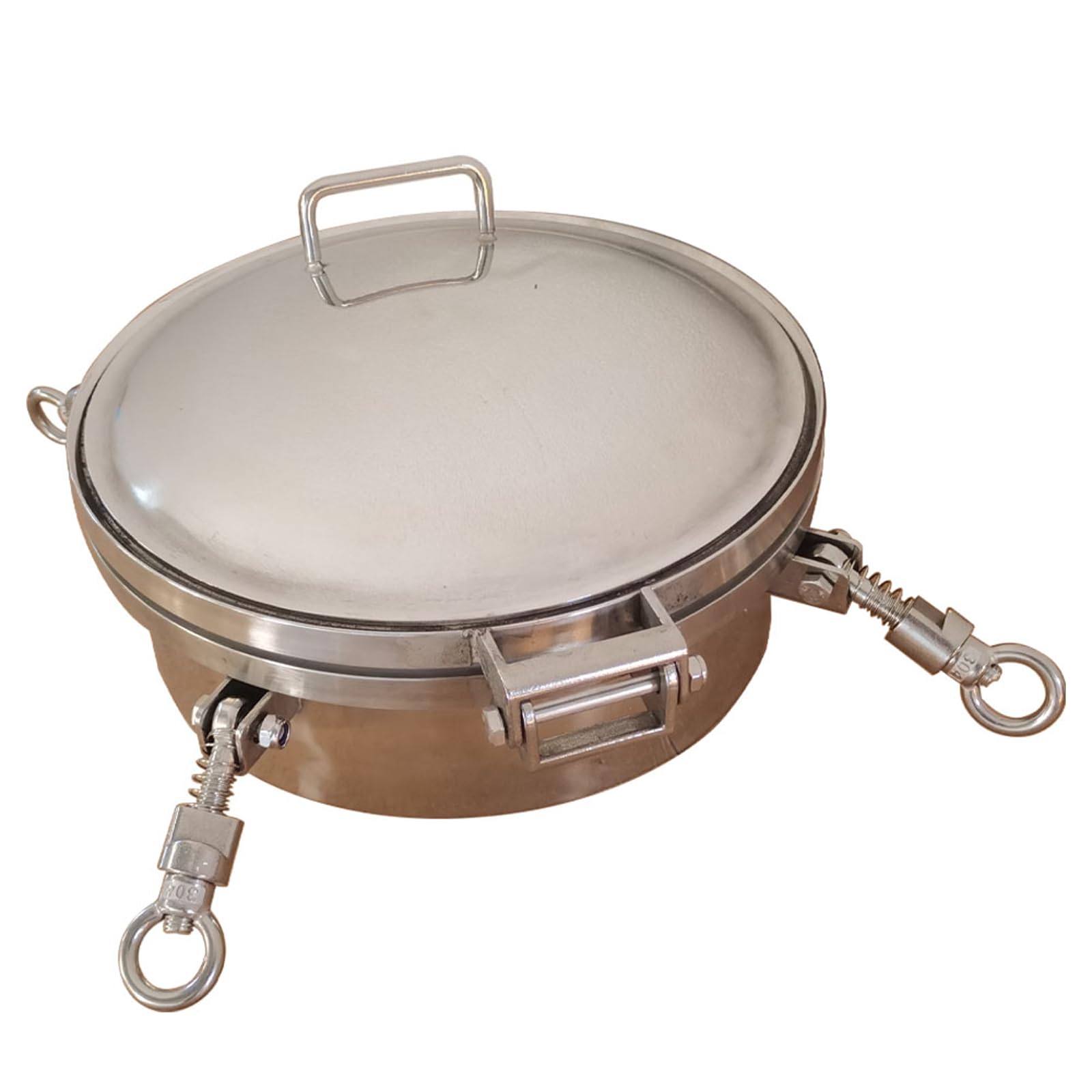 TECHTONGDA Stainless Steel Circular Round Pressure Manhole Cover for Tank, Sanitary 300mm Circular Manyway, Stainless Pressure Round Manway Door