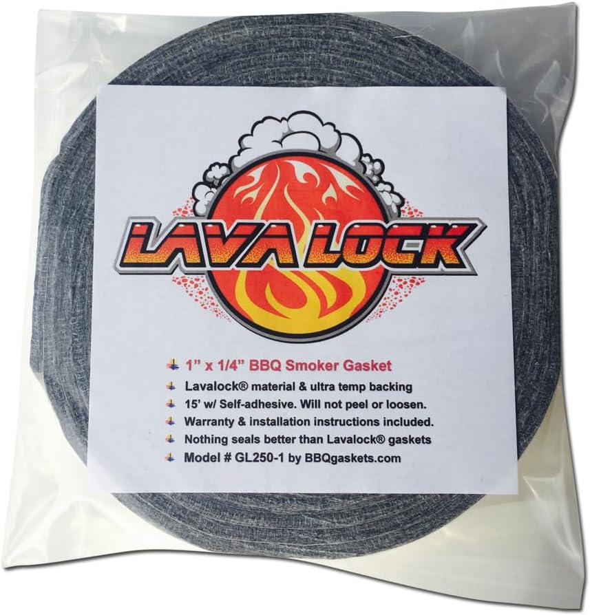 Grey Lavalock Gasket High Temp BBQ Smoker Grill Self Stick