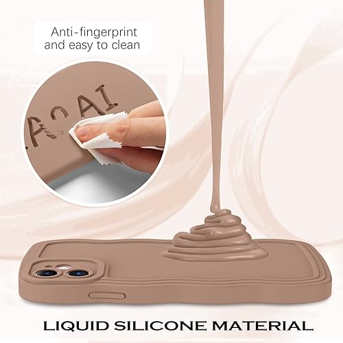 Miniatura 8 de YINLAI Funda diseñada para iPhone 12, funda de teléfono rosa neón, bonita forma de marco de onda rizada, delgada, suave, de gel de poliuretano