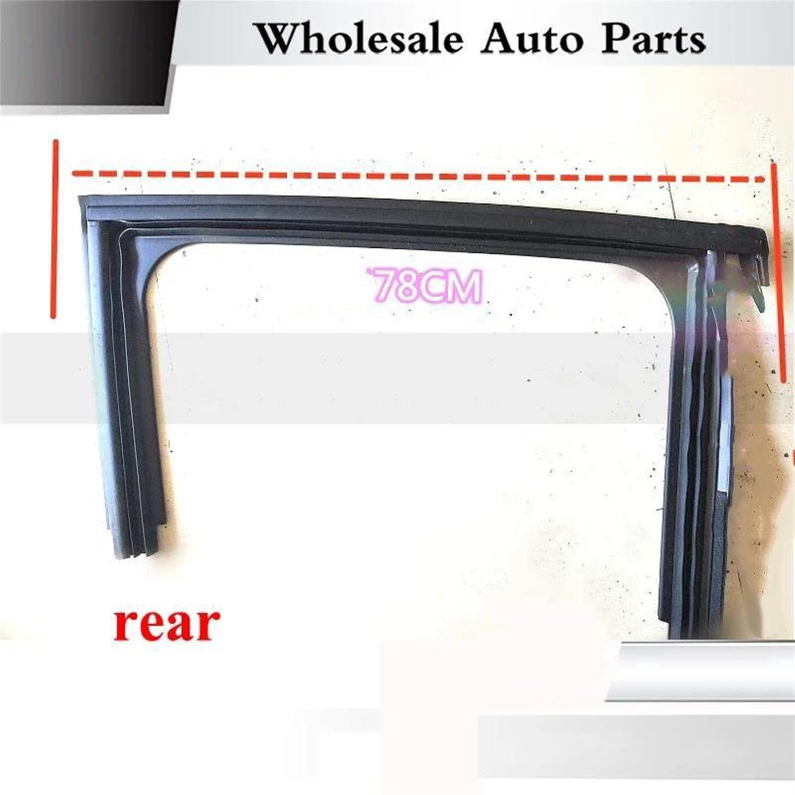 Guarnizioni Vetro Finestrini Guarnizione in Gomma Superiore per finestrino Auto, Guida per Sollevamento vetri portiera, scanalatura per Fango per Peugeot 2008(Posteriore Sinistro)