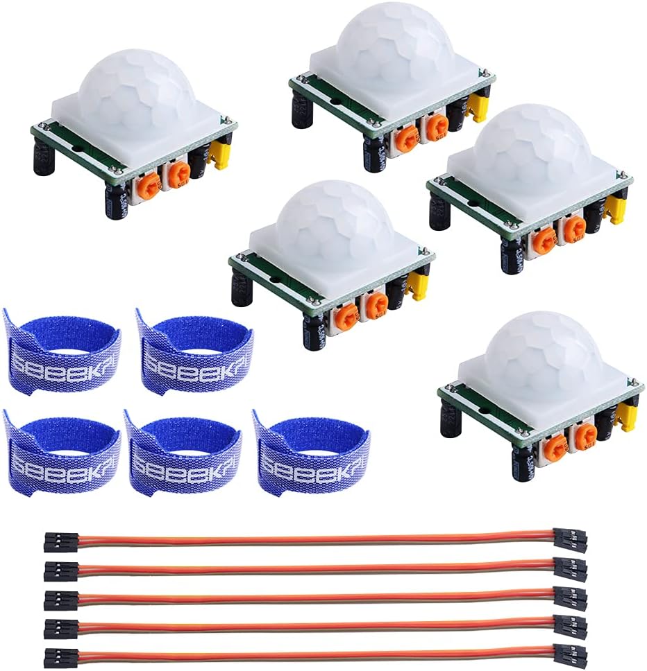 GeeekPi 5PCS HCSR501 PIR Sensor Infrared IR Human Body Motion Detector