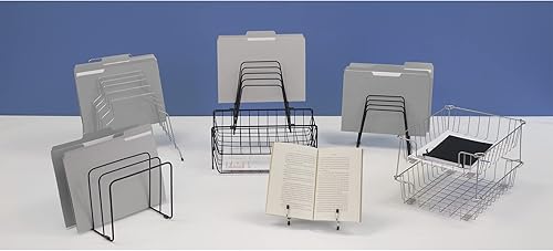 Miniatura 4 de Fellowes 60112 - Bandeja organizadora de escritorio con letras para estación de trabajo, alambre, color negro (paquete de 2)