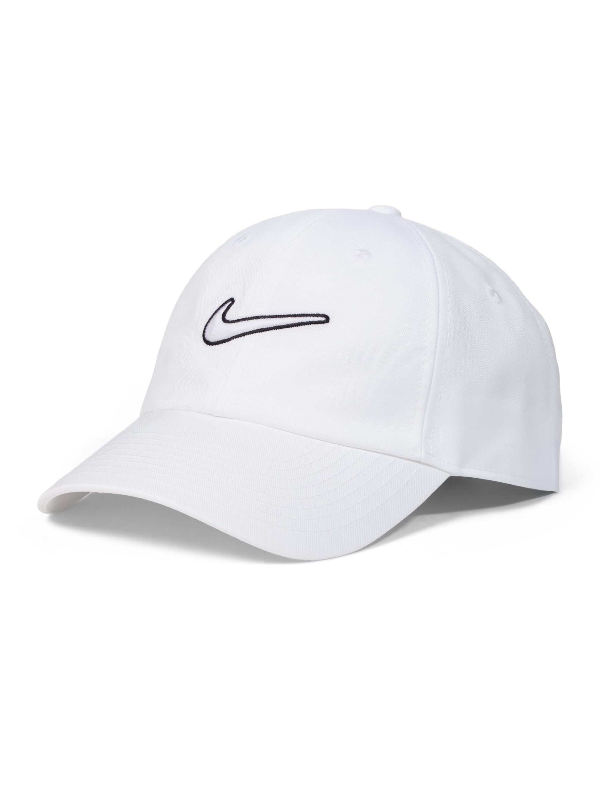 Nike Unisex's Club Unstructured Swoosh Cap Baseball, White/White, XL