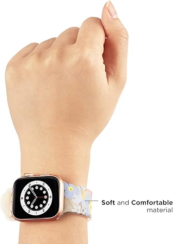 Miniatura 4 de Rifle Paper Co. - Correa para Apple Watch de 1.496 pulgadas, 1.575 pulgadas, 1.614 pulgadas, cierre de acabado dorado metálico con correa elástica