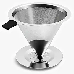 Coador de Café Inox Reutilizável 102 – Filtro Permanente Dupla Camada, Extrai Mais Sabor, Ecológico e Portátil para Café Manual Sem Papel