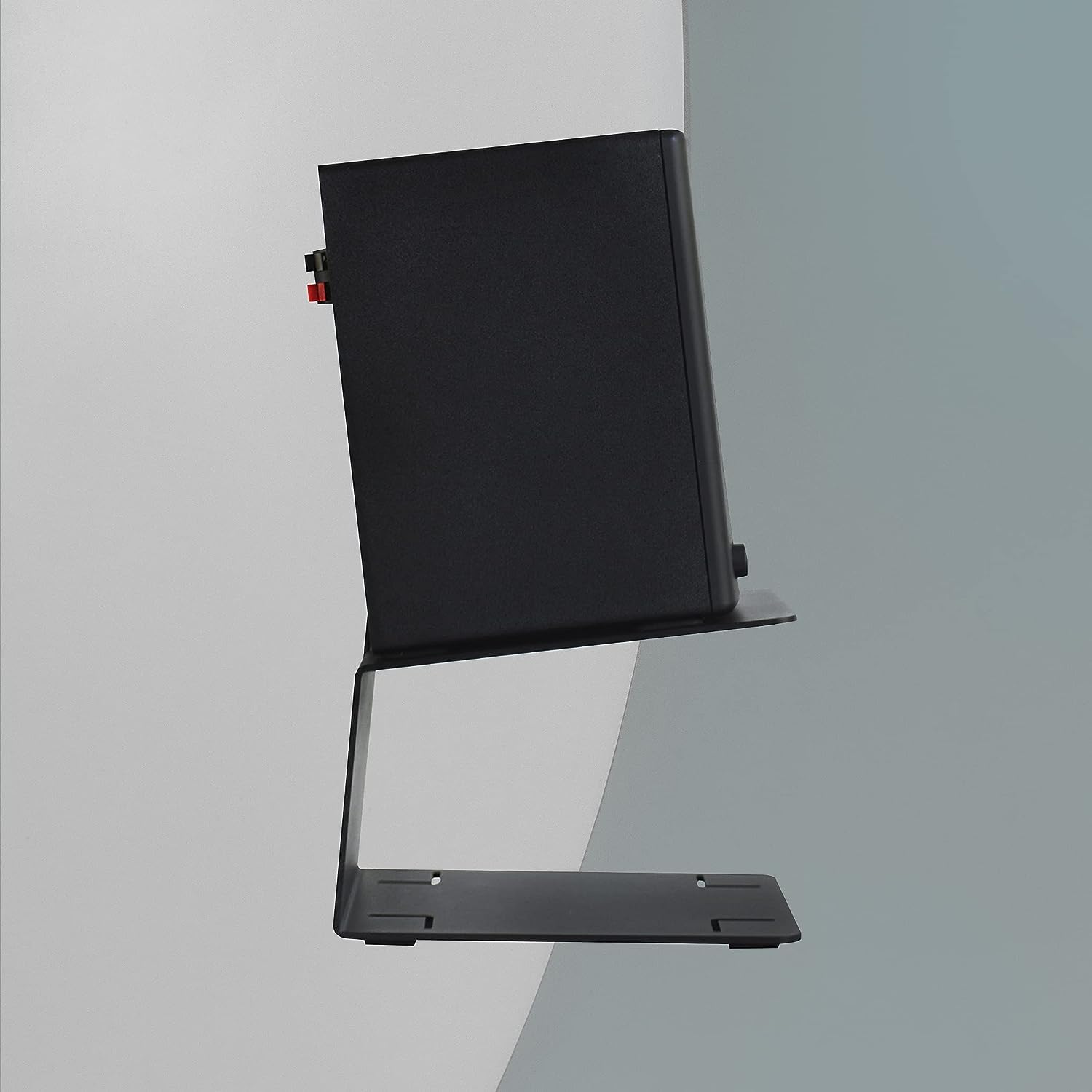 Soportes pie para altavoces monitores 100% acero al carbono (Negro)