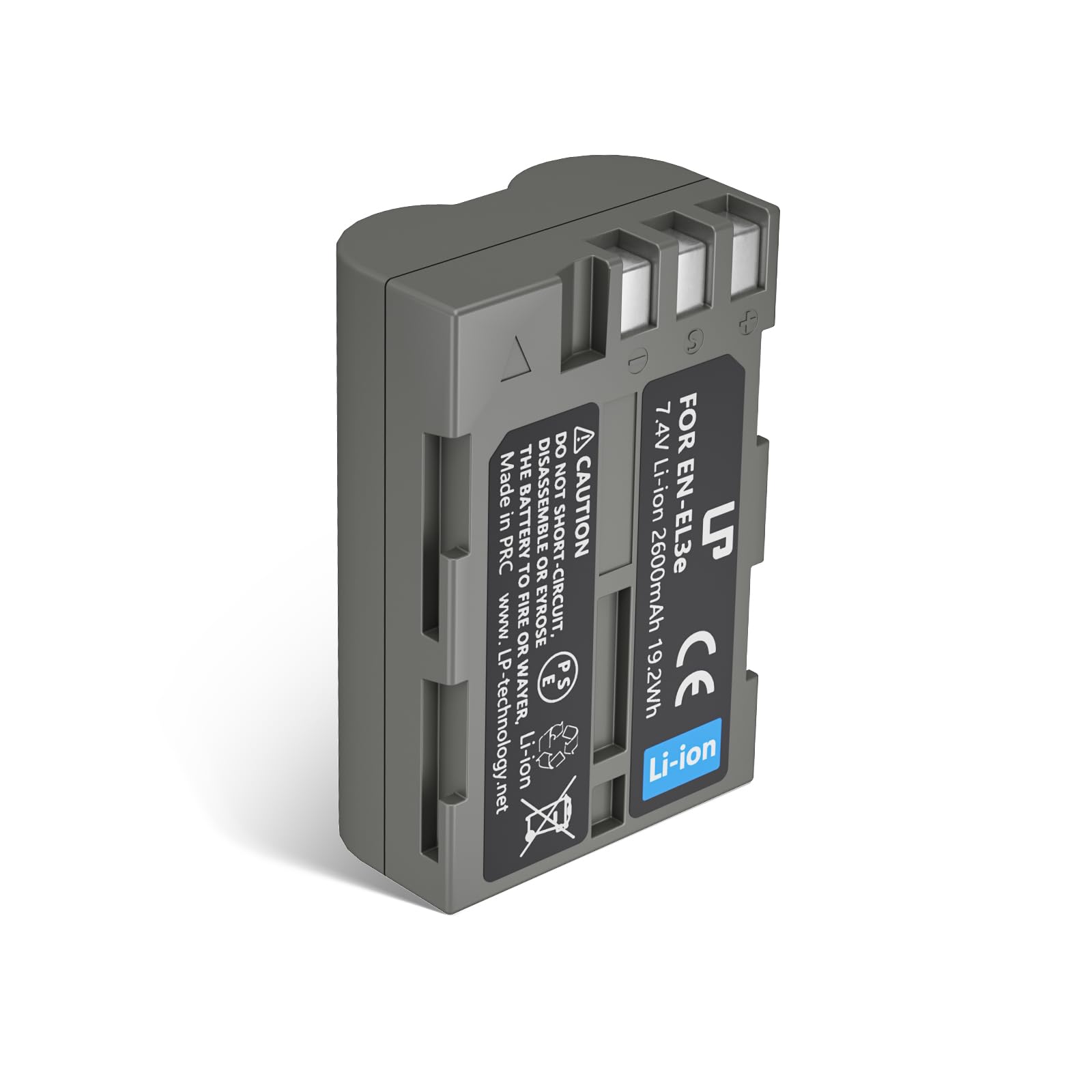 LP EN-EL3e Battery, Replacement for Nikon EN EL3e, EL3, EL3a Battery, Compatible with Nikon D50, D70, D70s, D80, D90, D100, D200, D300, D300s, D700 DSLR Cameras, Nikon MH-18, MH-18a, MH-19 Charger